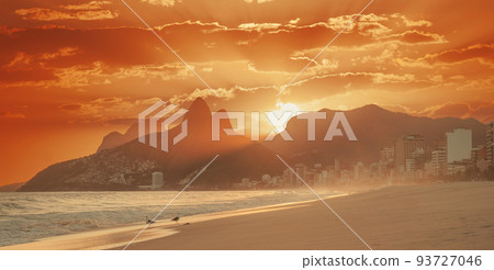 Ipanema is the famous beach of Rio de Janeiro. 93727046