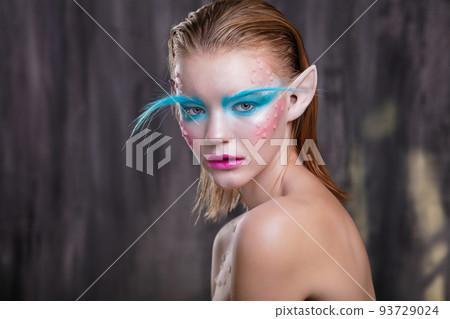 Portrait of a lovely girl with makeup 93729024