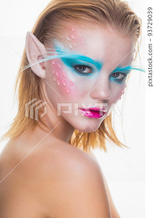 Cute blonde in the image of an elf 93729039