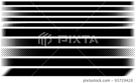Black horizontal dot gradient frame set 93729428