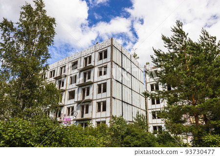 Abandoned secret Soviet Union military ghost town Irbene in Latvia 93730477