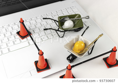 Image of repairing a laptop Image of repairing a laptop 93730607