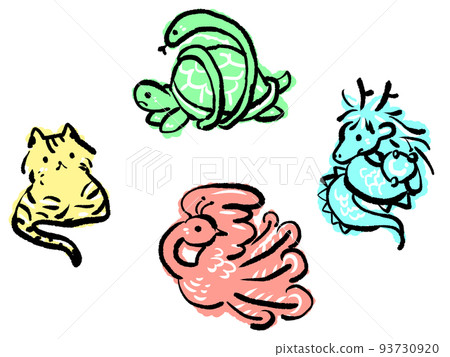 cute four gods 93730920
