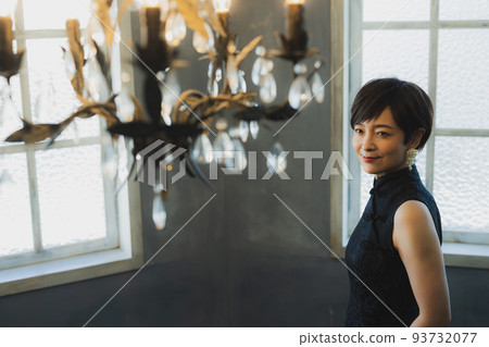 中年女性長款連衣裙 中年女性長款連衣裙 93732077