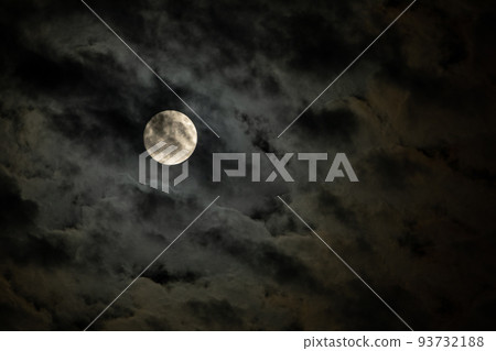 full moon floating in clouds full moon floating in clouds 93732188
