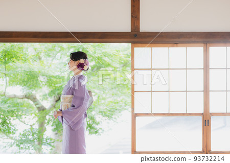 Plain purple kimono Plain purple kimono 93732214
