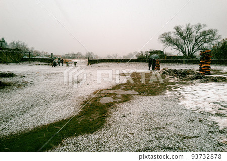 Santa Fe World Heritage Taos Pueblo Snowscape Santa Fe World Heritage Taos Pueblo Snowscape 93732878