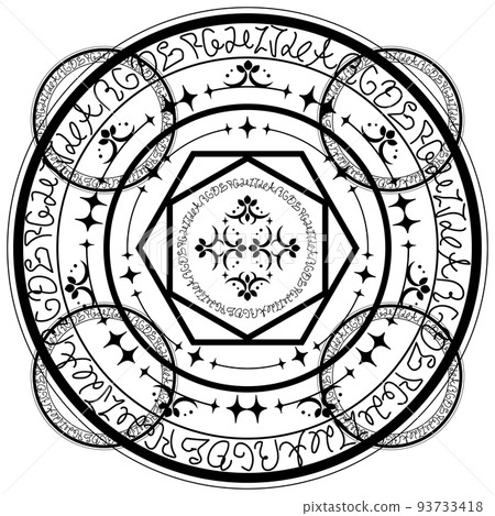 Glittering elegant magic circle Otherworldly - Stock