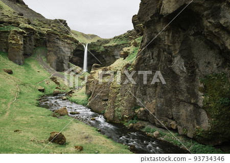 Kvernufoss waterfall in Iceland 93734346