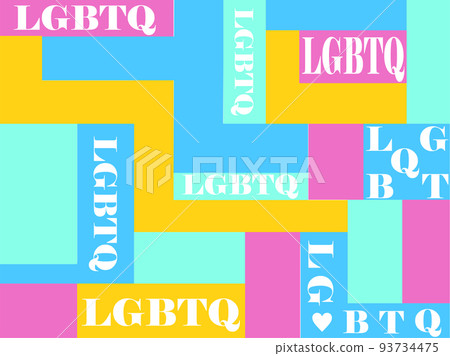 帶有 LGBTQ 字母的彩色柔和色彩設計背景 93734475