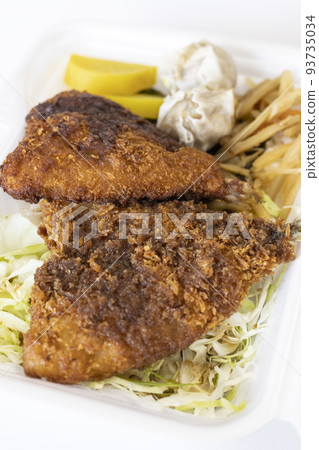 Delicious fried horse mackerel bento Delicious fried horse mackerel bento 93735034