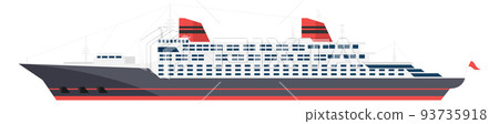 Big passenger ship. Marine travel transport icon 93735918