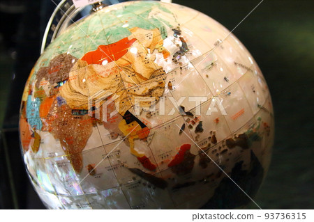 Fashionable globe with colorful country colors Fashionable globe with colorful country colors 93736315