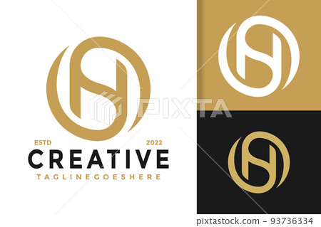 Letter Sn or Ns with Circular Creative Logo Design, brand identity logos vector, modern logo, Logo Designs Vector Illustration Template 93736334