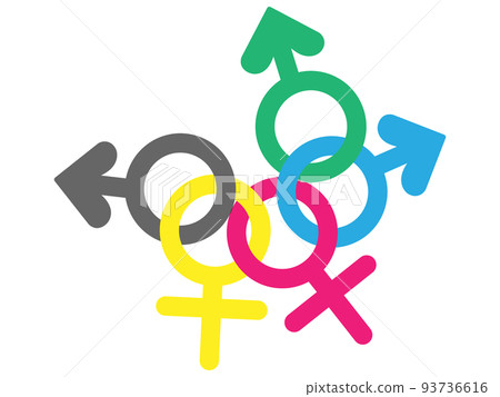 性別標記、重疊設計、一夫多妻制、非一夫一妻制 性別標記、重疊設計、一夫多妻制、非一夫一妻制 93736616