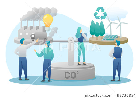 People committed to carbon neutrality 93736854