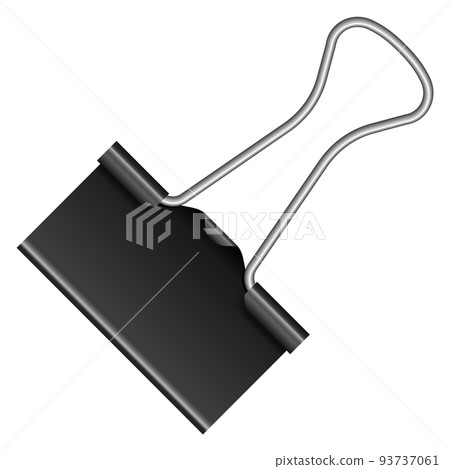 Realistic binder clip. Paper document clamp mockup Realistic binder clip. Paper document clamp mockup 93737061