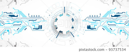 Vector illustration, Hi-tech digital technology and engineering theme Vector illustration, Hi-tech digital technology and engineering theme 93737534