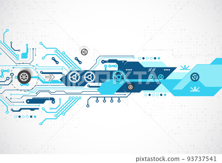Vector illustration, Hi-tech digital technology and engineering theme 93737541