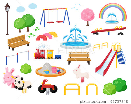 公園遊樂設備_插圖素材集 公園遊樂設備_插圖素材集 93737848