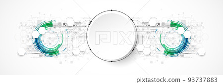 Abstract color digital communication technology background. Vector illustration 93737883