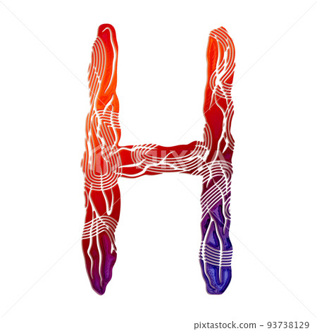 Gradient decorative letter isolated on white... - Stock Illustration ...