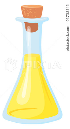 Oil glass bottle icon. Cartoon cooking ingridient Oil glass bottle icon. Cartoon cooking ingridient 93738343