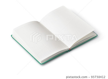 Open blank hardcover notebook Open blank hardcover notebook 93738412
