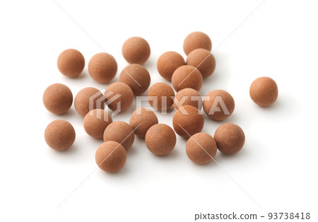 Group of brown clay balls Group of brown clay balls 93738418