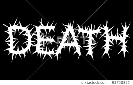 Vector lettering of word DEATH.Metal music style.Grunge font. 93738835
