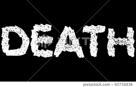 Vector lettering of word DEATH.Metal music style.Grunge font. 93738836