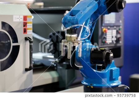 industrial collaborative robot and CNC machine 93739758