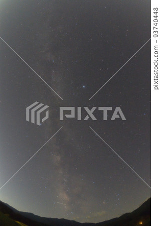 白州町，北斗市，夏天，西南的星空，夏天的三角和銀河系的天蠍座 93740448