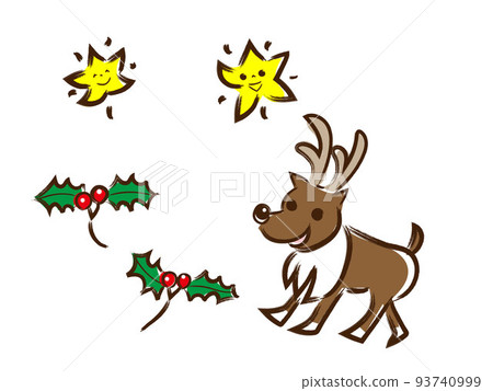 馴鹿、冬青和明星 馴鹿、冬青和明星 93740999