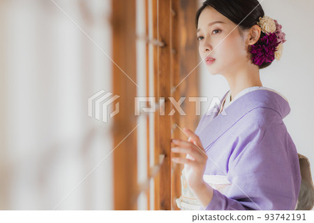 Plain purple kimono Plain purple kimono 93742191