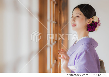 純紫色和服 93742192