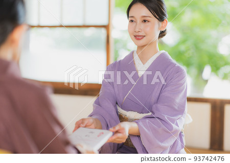 Japanese-style room, kimono, souvenirs Japanese-style room, kimono, souvenirs 93742476