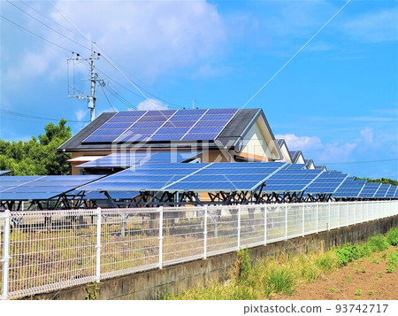 Solar town solar house smart grid image material background background Solar town solar house smart grid image material background background 93742717