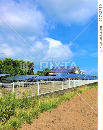 Solar town solar house smart grid image material background Solar town solar house smart grid image material background 93742719