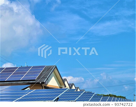Solar town solar house smart grid image material background Solar town solar house smart grid image material background 93742722