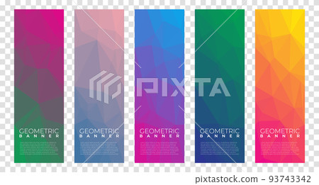 Abstract banner with polygon background. Templates or website headers. Design element. Low poly background. Banner vector 93743342