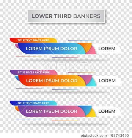Lower third banner. tv, bars, set. streaming video. breaking news,sport news, interface, design template. Vector illustration Lower third banner. tv, bars, set. streaming video. breaking news,sport news, interface, design template. Vector illustration 93743490