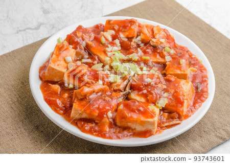 Mapo tofu with canned mackerel Mapo tofu with canned mackerel 93743601