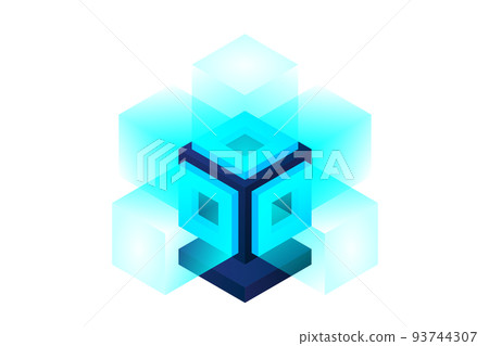 Server. Digital space. Data storage. Data center. Big Date. Conceptual illustration, data flow Server. Digital space. Data storage. Data center. Big Date. Conceptual illustration, data flow 93744307