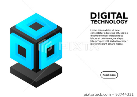 Server. Digital space. Data storage. Data center. Big Date. Conceptual illustration, data flow Server. Digital space. Data storage. Data center. Big Date. Conceptual illustration, data flow 93744331
