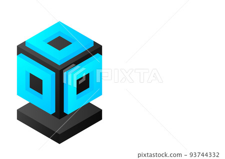 Server. Digital space. Data storage. Data center. Big Date. Conceptual illustration, data flow 93744332