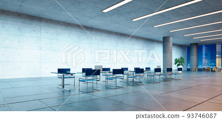 Modern glass wall commercial buildings meeting room area Modern glass wall commercial buildings meeting room area 93746087