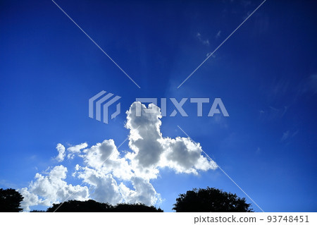 Harmony of blue sky and white clouds 93748451