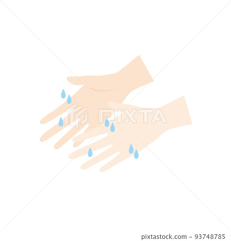 Illustration of wet hands Illustration of wet hands 93748785