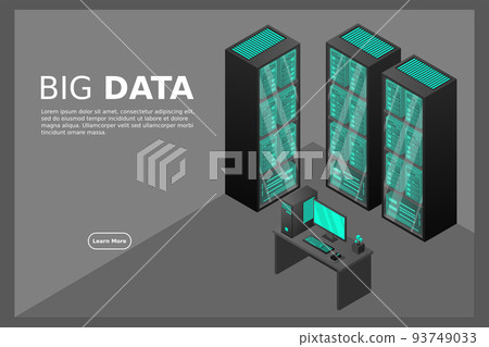 Web hosting and big data processing, server room rack Web hosting and big data processing, server room rack 93749033